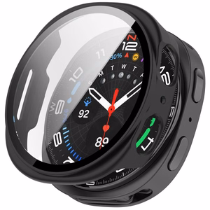 Tech-Protect Defense 2-Pack suojakuori mallille Samsung Galaxy Watch 44mm – läpinäkyvä ja mattamusta