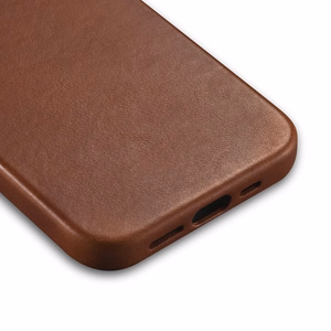 iCarer Öljyvaha Premium Nahkakotelo iPhone 14 Plus Magneettinen nahkakotelo MagSafe ruskea (WMI14220703-RB)