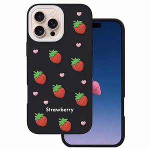 Mansikka-suojakuori iPhone 16 Pro 6,3" musta