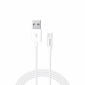Savio CL-125 USB kaapeli USB 2.0 1 m USB A USB C valkoinen