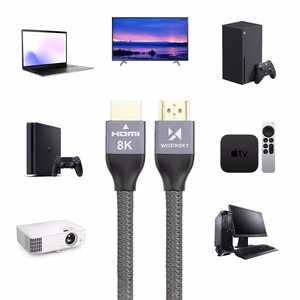 Wozinsky HDMI 2.1 -kaapeli 8K 60 Hz 48 Gbps / 4K 120 Hz / 2K 144 Hz 2 m hopea (WHDMI-20)