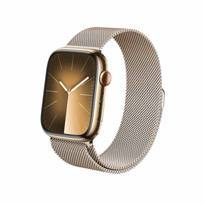 Crong Milano Steel stainless-steel strap for Apple Watch 44 / 45 / 46 / 49 mm, champagne