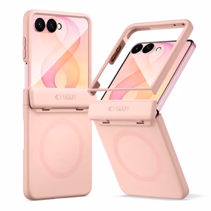 Tech-Protect Kevlar Aura -suojakuori laitteelle Samsung Galaxy Z Flip 8, MagSafe-yhteensopiva – vaaleanpunainen