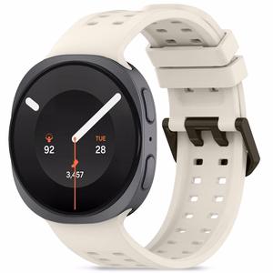 Tech-Protect Silicone Air -ranneke mallille Samsung Galaxy Watch 40/44/46 mm – beige