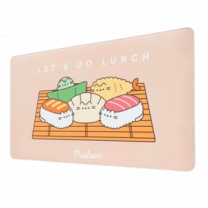 Pusheen Sushi Roll XXL -pelipöytämatto PU-nahasta, 60 × 35 cm