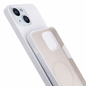 3mk Hardy Silikoninen MagCase iPhone 15:lle - valkoinen ja hopeinen