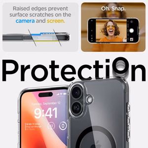 Spigen Ultra Hybrid Mag Suojakuori MagSafella iPhone 16 Pluslle - musta