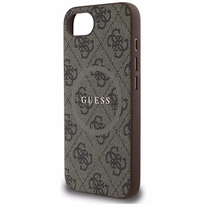 Guess 4G Ring Classic Logo MagSafe iPhone 16e:lle Suojakuori - Ruskea