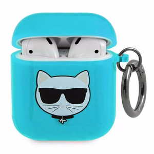 Karl Lagerfeld Choupette kotelo AirPods 1/2 - sininen