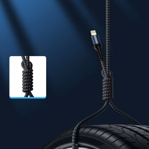 USB-kaapeli Joyroom N10 harmaa Lightning (sarja 3 kpl: 25cm / 120cm / 200cm)
