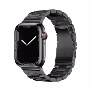 Hihna Apple Watch:lle Forcell F-Design FA10 teräslukko 42 / 44 / 45 / 49 mm musta