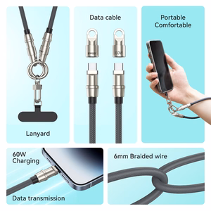 BWOO hihnakaapeli USB-C - USB-C 0.3m 60W hihnalla