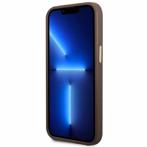 Guess GUHMP14MU4GPRW iPhone 14 Plus 6.7 ruskea / ruskea kovakuori 4G Logo Plate MagSafe