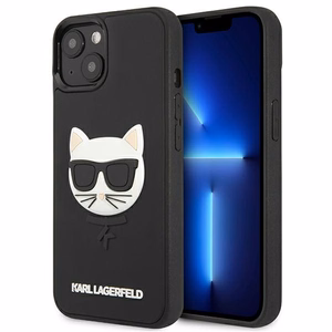 Karl Lagerfeld 3D kumi Choupette kotelo iPhone 13 mini - musta