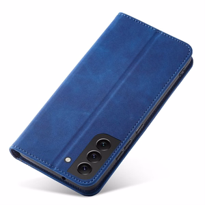 Magnet Fancy Suojakuori Samsung Galaxy S23 Ultra:lle lompakkokotelo jalustalla sininen
