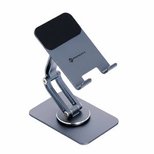 Pöytäteline puhelimelle ja tabletille taitettava Forcell F-Grip Fold Stand 2 360 harmaa
