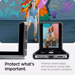 Spigen AirSkin case for Samsung Galaxy Z Flip6 / Z Flip7 FE, crystal clear