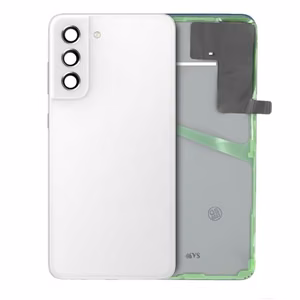 Takakuori Samsung G990 S21 FE / Valkoinen / (kameran linssillä) OEM