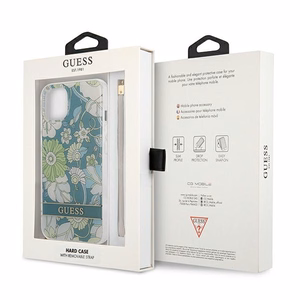 Guess GUHCP13SHFLSN iPhone 13 mini 5.4" vihreä/vihreä kovakotelo Kukkahihna