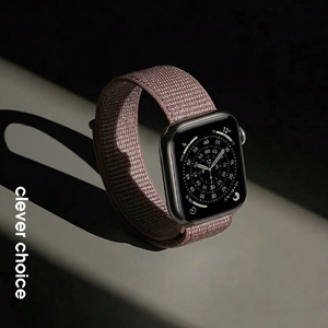 Crong Nylon Apple Watch -urheiluranneke, 38/40/41/42 mm, Smokey Mauve