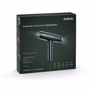 BaByliss Air Power Pro D6555DE – 1700 W ionisoiva hiustenkuivain, vihreä/kullanvärinen