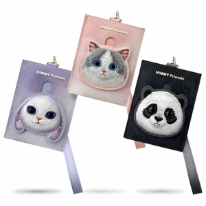 Nimmy Big Eyed Pet 2.0 Kissa Lompakko korttipidike - vaaleanpunainen