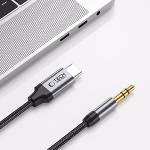 Tech-Protect UltraBoost äänikaapeli USB-C / 3.5mm mini jack 1m - musta