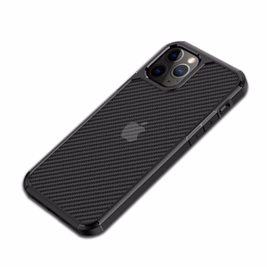 Crong Hybrid Carbon suojakuori laitteelle iPhone 12 Pro Max, musta