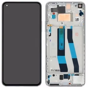 LCD-näyttö Xiaomi 11 Lite 5G NE kosketusnäytöllä kehyksellä hopeinen/valkoinen alkuperäinen (service pack)