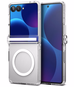 Ringke Fusion Flap Magnetic MagSafe suojakuori mallille Samsung Galaxy Z Flip 8 – läpinäkyvä