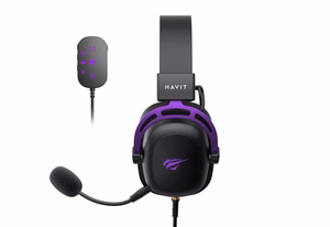 Havit H2002C+U - pelikuulokkeet (mustanvioletti)