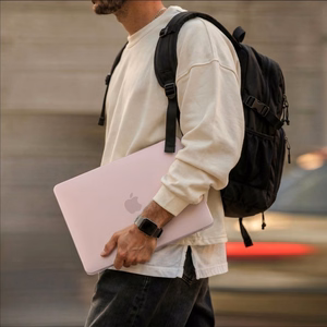 Tech-Protect Softshell Suojakuori MacBook 13" 2026 - Matta Vaaleanpunainen