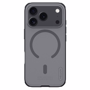 Nillkin Super Frosted Shield Pro MagSafe-yhteensopiva suojakuori iPhone 17 Pro:lle - läpinäkyvä musta