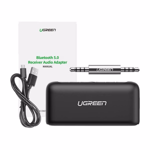 Ugreen CM276 Bluetooth 5.0 audiovanstaanotin AUX Jack sovitin musta
