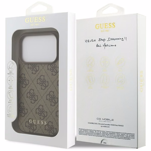 Guess 4G Classic -suojakuori iPhone 17 Pro - ruskea