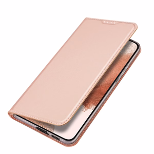 Dux Ducis Skin Pro Suojakuori Samsung Galaxy S23+:lle - läppäkuori korttilompakko jalusta vaaleanpunainen