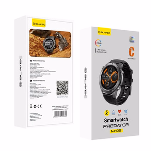 Blavec Smartwatch M-03 Predator AMOLED GPS Voice Call (SWM03-GP) graphite + 1 band