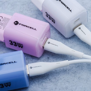 Kaapeli USB C - Lightning Forcell F-Energy PD 3A 27W Silikoninen 1 m C346 valkoinen