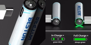 Ladattavat AAA-paristot USB-C:llä, 400mAh, Li-Ion, 4 kpl