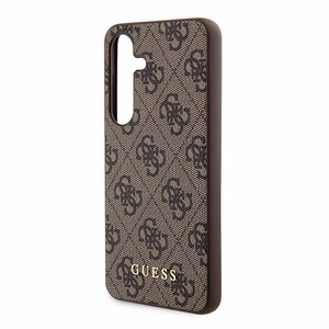 Guess 4G Metal Gold Logo case for Samsung Galaxy S24 - brown