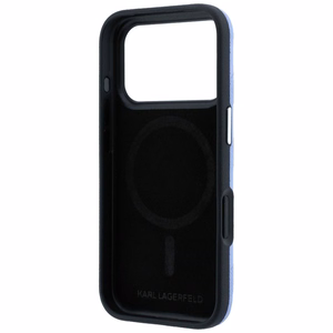 KARL LAGERFELD -kotelo mallille IPHONE 18 Pro/17 Pro MagSafe-yhteensopiva (Mono Resin Logo) (väri: vaaleansininen)