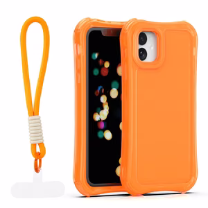 Safepop suojakuori hihnalla iPhone 11 oranssi