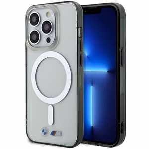 BMW BMHMP14LHCRS Suojakuori iPhone 14 Pro 6.1" läpinäkyvä hardcase Silver Ring MagSafe
