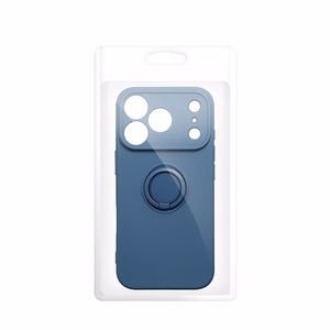 Silikoninen Ring-suojakuori mallille iPhone 17 Pro Max / 18 Pro Max – tummansininen