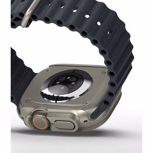 Ringke Slim 2-pack Suojakuori Apple Watch Ultra 1/2 (49mm) - Läpinäkyvä & Titanium