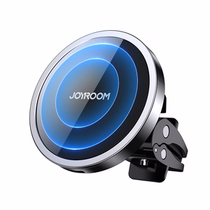 Joyroom Magneettinen Autopidike Qi Langaton Induktiivinen Laturi 15W (MagSafe-yhteensopiva iPhonelle) musta (JR-ZS240)