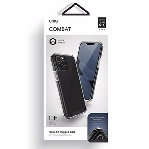 Uniq Combat kotelo iPhone 12 Pro Maxille - musta