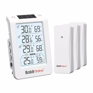 BALDRTHERM B0598 -kolmikanavainen lämpö- ja kosteusmittari automaattisella taustavalolla