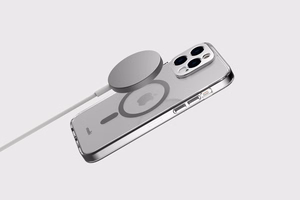 Moshi iGlaze suojakuori iPhone 14 Plus -laitteelle, MagSafe-yhteensopiva, läpinäkyvä Meteorite Gray -yksityiskohdilla