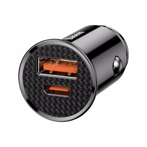 Baseus Circular PPS älykäs autolaturi USB QC 4.0 ja USB-C PD 3.0 SCP -porteilla, musta (CCALL-YS01)